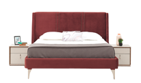 Steel storage bed (200x200 cm) -Velvet
